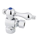 Kingston Brass CC33101 Vintage Decorative Quarter Turn Valves, 3/8 IPS x 3/8 OD COMP, Chrome