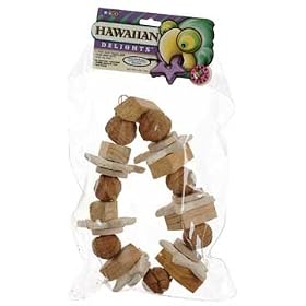 Pink Parrot� Hawaiian Delights� Cookies, Blocks and Whole Walnut Ring for Med Lg Birds by PetAg