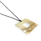 Buy Mother of Pearl Necklace-Square Drum World is Your Oyster Necklace [Square Drum]