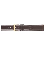 16mm Brown Leather Classic Calf Watchband Replacement - Long Length
