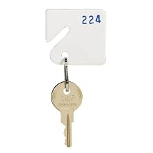 MMF Industries Snap-Hook Key Tag, White, 20 per Pack (2013001AA06)