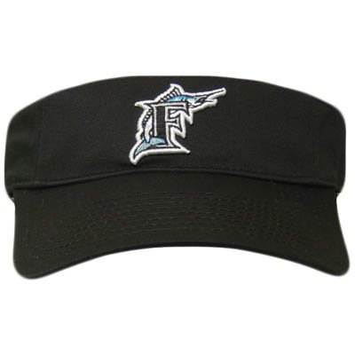 VISOR HAT MLB FLORIDA MIAMI MARLINS BLACK COTTON NEW