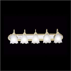 Vanity Light in Polished Brass and Chrome by Thomas Lighting