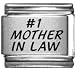 Clearly Charming Number 1 Mother In Law Laser Italian Charm