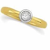 14K Two-Tone Gold Diamond Engagement Ring - 0.50 Ct.