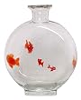 Hand Blown Glass Goldfish Round Bottle 10" x 8"
