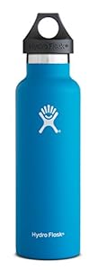 Hydro Flask 24 oz Vacuum Insulated Stainless Steel Water Bottle, Standard Mouth w/Loop Cap, Pacific