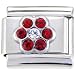 CRYSTAL Gem JANUARY BIRTHSTONE DAISY Italian Charm
