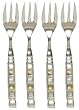 Decorative Shrimp Fork with Mother of Pearl Handle Set of Four