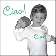 Ciao! (Hello!/Goodbye!) Signature Tee (12 mos Short Sleeve Onesie, White) Ciao! (Hello!/Goodbye!) Signature Tee (12 mos Short Sleeve Onesie, White)