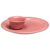 Fiesta Rose 848 Welled Snack Plate and Bouillon Bowl by Fiesta