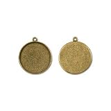 Patera Antique Gold Plated Pewter Collage Pendant 1/2 Inch