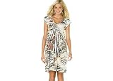 Misses Oneworld Short Sleeve White Sublimation Dress