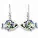 Clearly Charming Triggerfish Sterling Silver and Enamel Earrings