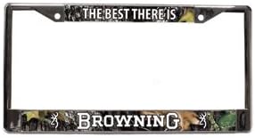 Hunting Theme License Plate Frame - Camo - Browning License Plate Frame