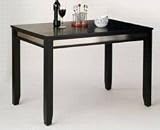 Home Styles 5123-31 Manhattan Dining Table - Black Finish With Stainless Steel Apron