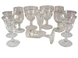 ArtisanStreet's Set of 10 After Dinner French Cordials. Assorted Glasses. Hand Painted. Signed.