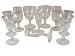 ArtisanStreet's After Dinner Cordials. Set Of 10 Assorted Glasses. Hand Painted. Victorian Influence. Made in France. One Of A Kind & Signed By Artisan.