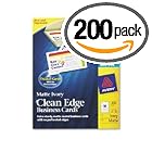 Click here to buy Avery 8876 Clean edge ink jet business cards, 2 x 3-1 2, ivory, 200 pk by Avery.