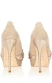 Satin and Suede Peep Toe