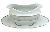 IMAGE OF Mikasa Parchment Gravy Boat and Stand