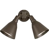 Progress Lighting P5203-20 2 Painted Adjustable Swivel Floodlights All Aluminum, Antique Bronze