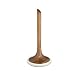 Natural Elements Towel Holder with Ceramic Base & Acacia Wood Poles