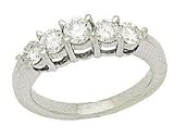Platinum Five - Stone Diamond Band - B0000E1NQ6