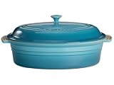 Le Creuset Stoneware 5-3/4-Quart Covered Oval Baking Dish, Caribbean