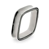 Eve's Addiction Sterling Silver Concave Cushion Ring