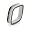 Eve's Addiction Sterling Silver Concave Cushion Ring, 5