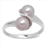 Size 9 14K white gold Alena Freshwater cultured pearl ring
