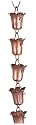 Copper Tulip Rain Chain, 8.5 Foot