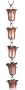 Monarchs Pure Copper Tulip Cup Rain Chain 8-1/2 Feet Length
