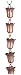 Copper Tulip Rain Chain, 8.5 Foot