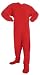  : Big Feet Pajama Co. Red (201) Micro-polar Fleece Footed Pajamas with Drop Seat