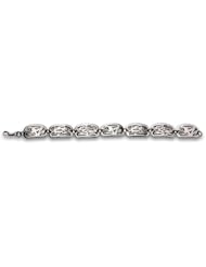 Sterling Silver Frog/ Salmon/ Wolf CharmNorthwest Coast Native American Bracelet. Made in USA.