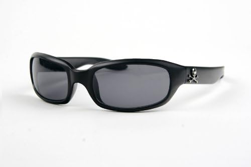 Skull Biker Motorcycle Riding Sports Fashion Sunglasses P575S (MattBlack-Smoke Lens)
