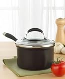 Circulon Elite 3-Quart Nonstick Hard-Anodized Saucepan with Glass Cover