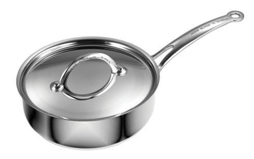 Tefal Jamie Oliver Professional Series Stainless Steel Saute Pan and Lid, Coated, 24 cm