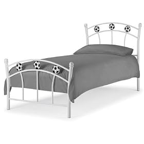Soccer/Football Metal Single Bed frame with economy mattress now only �110