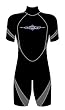 (Osprey) Childs Shorty Wetsuit 4-6 Years Chest 24 (Black/Grey)