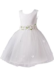 Girls  Floral Print  Lace Tulle  Ball Gown Flower-Girl Dress/Pageant Dress  With a Bow(s)