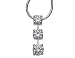Diamond 1/4 Carat (ctw) Drop Pendant in White Gold with Chain