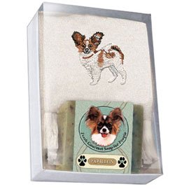 Single Gift Box with Papillon Soap and Towel