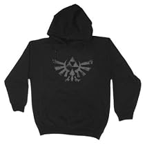 Officially Licensed Legend of Zelda Twilight Princess Triforce Logo Hooded Sweatshirt, Medium