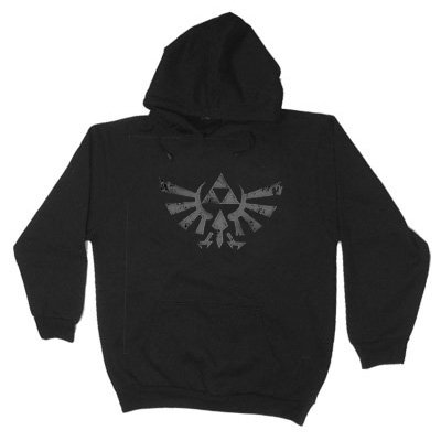 Officially Licensed Legend of Zelda Twilight Princess Triforce Logo Hooded Sweatshirt, Medium