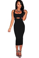 Sexy General Print Cutout Summer Bodycon Dress/Club Dress/Midi Dress 