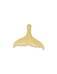 Wyland Whale Tail Pendant in 14K Yellow Gold - Medium