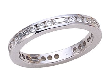 1.20 cts Baguette Diamonds Eternity Band   Platinum  18kt White or Yellow Gold